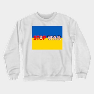 Stop War Ukraine national country flag Crewneck Sweatshirt